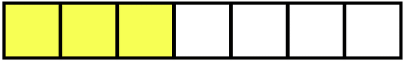 Yellow Rectangle Fraction 3:7