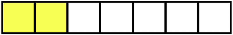 Yellow Rectangle Fraction 2:7