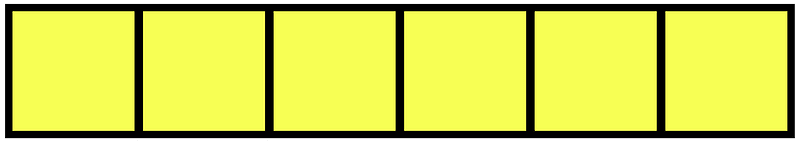 Yellow Rectangle Fraction 6:6