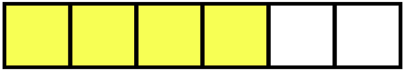 Yellow Rectangle Fraction 4:6