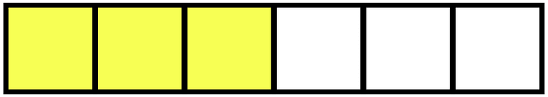 Yellow Rectangle Fraction 3:6