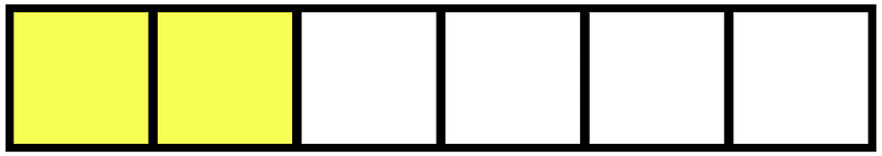Yellow Rectangle Fraction 2:6