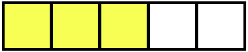 Yellow Rectangle Fraction 3:5