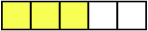 Yellow Rectangle Fraction 3:5