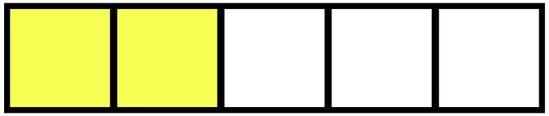 Yellow Rectangle Fraction 2:5