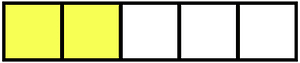 Yellow Rectangle Fraction 2:5