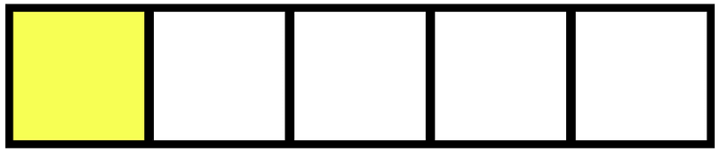 Yellow Rectangle Fraction 1:5