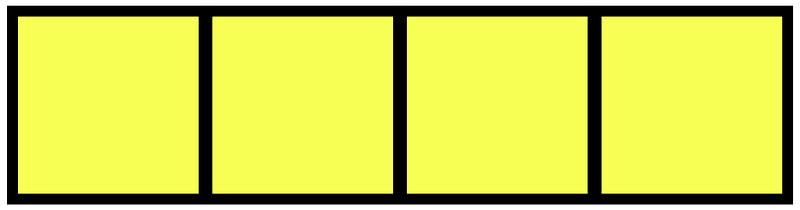 Yellow Rectangle Fraction 4:4
