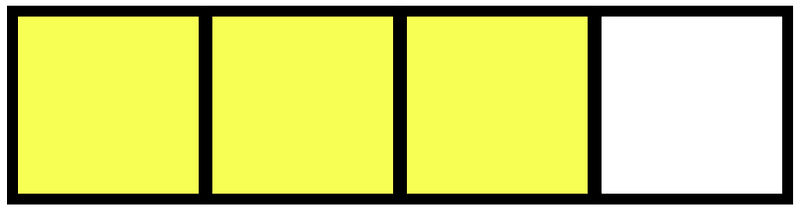 Yellow Rectangle Fraction 3:4