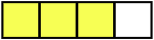 Yellow Rectangle Fraction 3:4