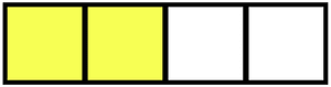 Yellow Rectangle Fraction 2:4