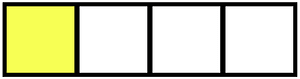Yellow Rectangle Fraction 1:4