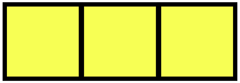 Yellow Rectangle Fraction 3:3