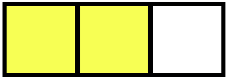 Yellow Rectangle Fraction 2:3
