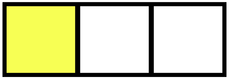 Yellow Rectangle Fraction 1:3