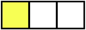 Yellow Rectangle Fraction 1:3