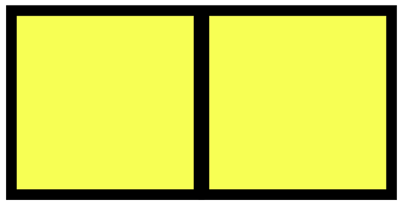 Yellow Rectangle Fraction 2:2