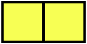 Yellow Rectangle Fraction 2:2