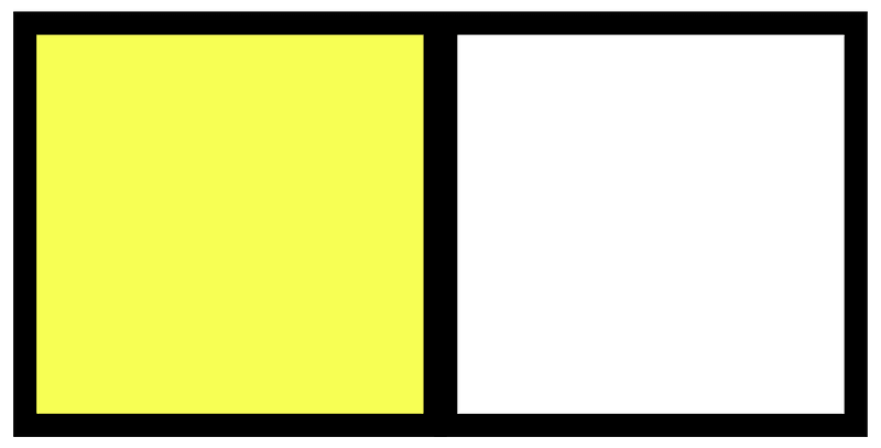 Yellow Rectangle Fraction 1:2