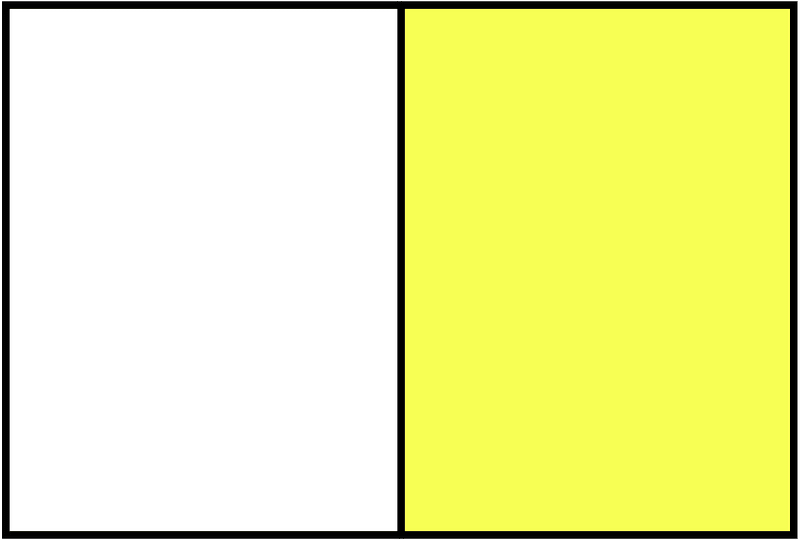 Yellow Rectangle Fraction 1:2