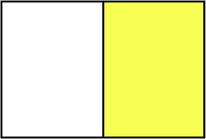 Yellow Rectangle Fraction 1:2