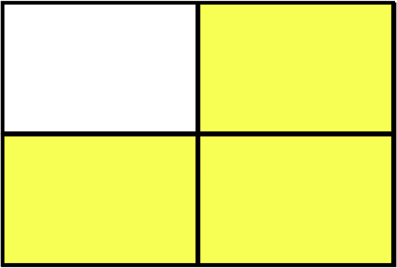 Yellow Rectangle Fraction 3:4