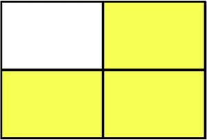 Yellow Rectangle Fraction 3:4