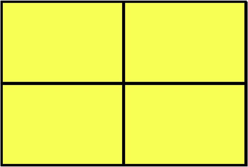 Yellow Rectangle Fraction 4:4