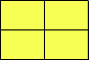 Yellow Rectangle Fraction 4:4