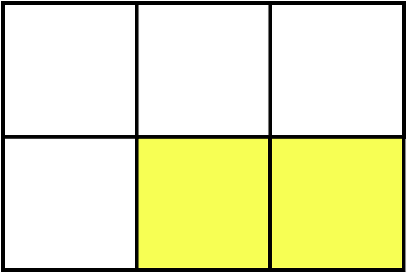 Yellow Rectangle Fraction 2:6