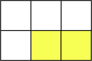 Yellow Rectangle Fraction 2:6