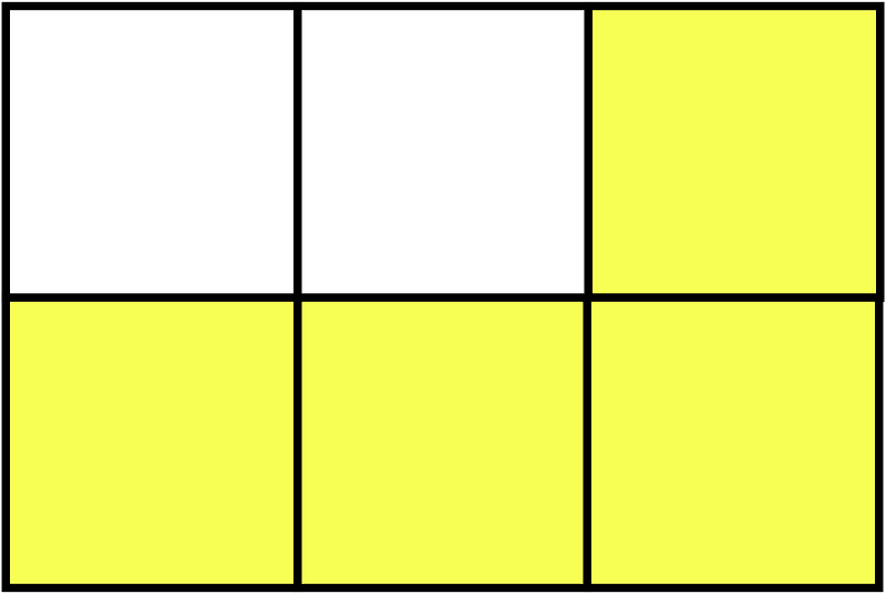 Yellow Rectangle Fraction 4:6