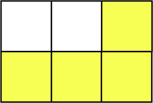 Yellow Rectangle Fraction 4:6
