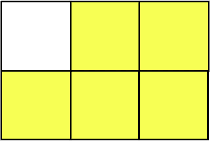 Yellow Rectangle Fraction 5:6