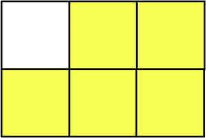 Yellow Rectangle Fraction 5:6
