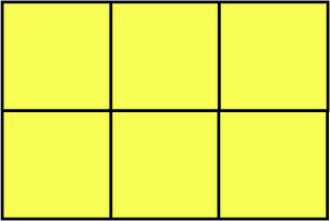 Yellow Rectangle Fraction 6:6