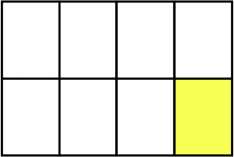 Yellow Rectangle Fraction 1:8