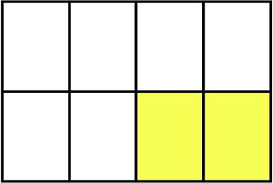 Yellow Rectangle Fraction 2:8