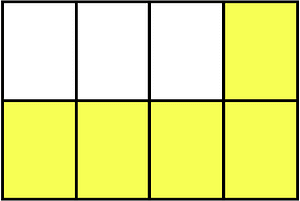 Yellow Rectangle Fraction 5:8