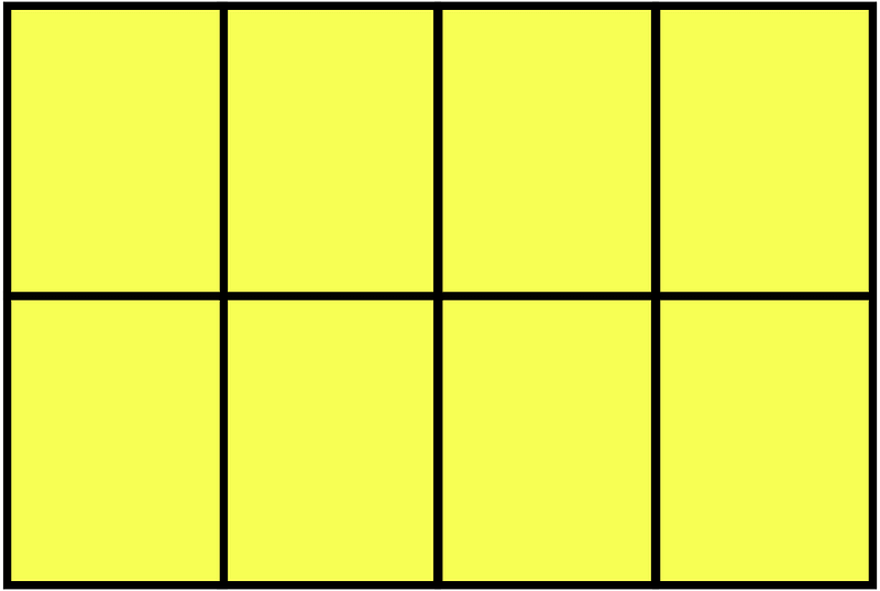 Yellow Rectangle Fraction 8:8