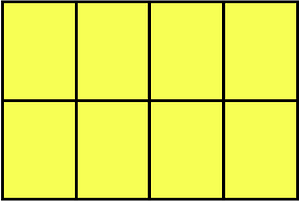 Yellow Rectangle Fraction 8:8