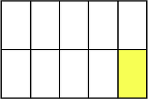 Yellow Rectangle Fraction 1:10
