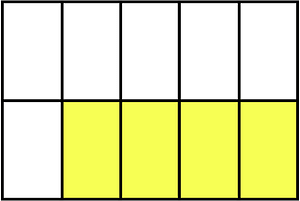 Yellow Rectangle Fraction 4:10