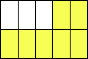 Yellow Rectangle Fraction 7:10