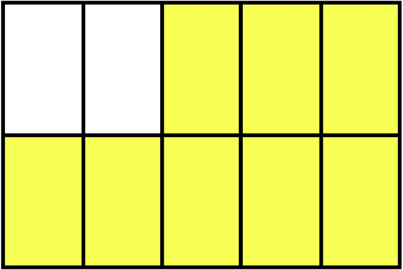 Yellow Rectangle Fraction 8:10