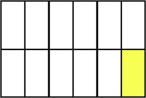 Yellow Rectangle Fraction 1:12