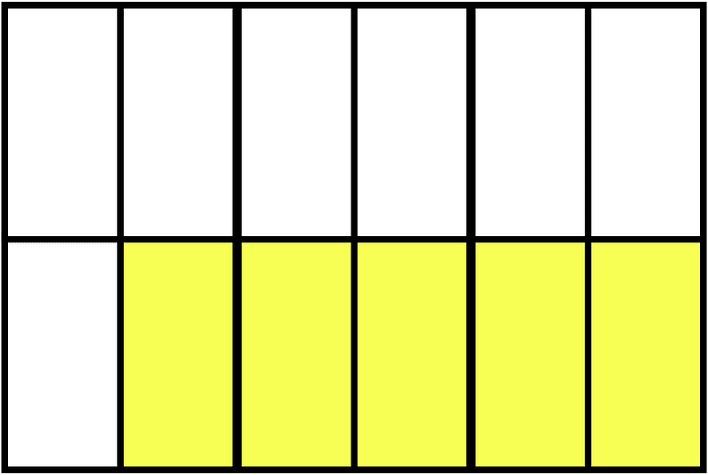 Yellow Rectangle Fraction 5:12