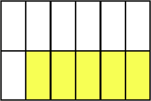 Yellow Rectangle Fraction 5:12