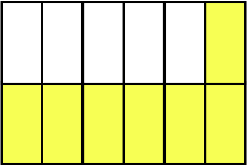 Yellow Rectangle Fraction 7:12