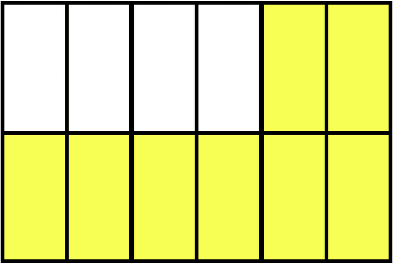 Yellow Rectangle Fraction 8:12
